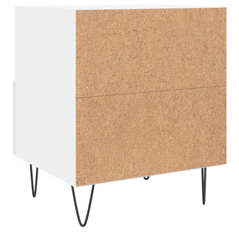 vidaXL Bedside Cabinet White 40x35x47.5 cm Engineered Wood