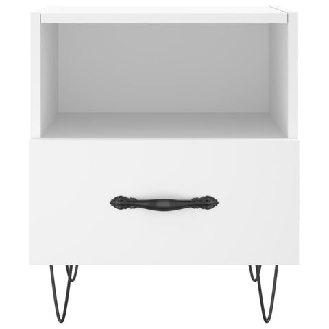 vidaXL Bedside Cabinets 2 pcs White 40x35x47.5 cm Engineered Wood