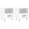 vidaXL Bedside Cabinets 2 pcs High Gloss White 40x35x47.5 cm Engineered Wood