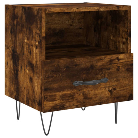 vidaXL Bedside Cabinets 2 pcs Smoked Oak 40x35x47.5 cm Engineered Wood