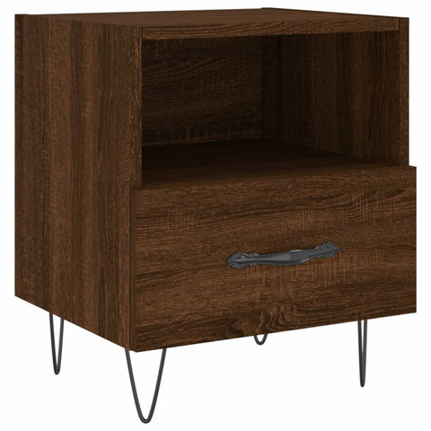 vidaXL Bedside Cabinets 2 pcs Brown Oak 40x35x47.5 cm Engineered Wood