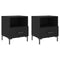 vidaXL Bedside Cabinets 2 pcs Black 40x35x47.5 cm Engineered Wood