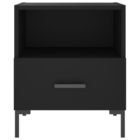 vidaXL Bedside Cabinets 2 pcs Black 40x35x47.5 cm Engineered Wood