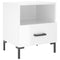 vidaXL Bedside Cabinet High Gloss White 40x35x47.5 cm Engineered Wood