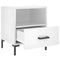 vidaXL Bedside Cabinet High Gloss White 40x35x47.5 cm Engineered Wood