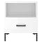 vidaXL Bedside Cabinet High Gloss White 40x35x47.5 cm Engineered Wood