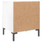 vidaXL Bedside Cabinet High Gloss White 40x35x47.5 cm Engineered Wood