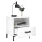 vidaXL Bedside Cabinet High Gloss White 40x35x47.5 cm Engineered Wood