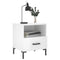 vidaXL Bedside Cabinet High Gloss White 40x35x47.5 cm Engineered Wood