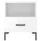 vidaXL Bedside Cabinets 2 pcs High Gloss White 40x35x47.5 cm Engineered Wood