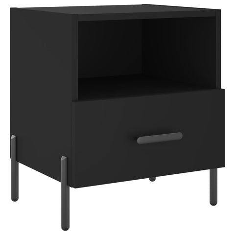 vidaXL Bedside Cabinets 2 pcs Black 40x35x47.5 cm Engineered Wood