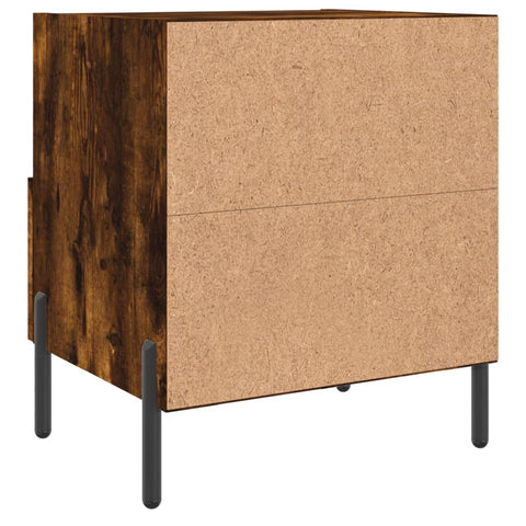vidaXL Bedside Cabinet Smoked Oak 40x35x47.5 cm Engineered Wood