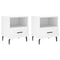vidaXL Bedside Cabinets 2 pcs White 40x35x47.5 cm Engineered Wood