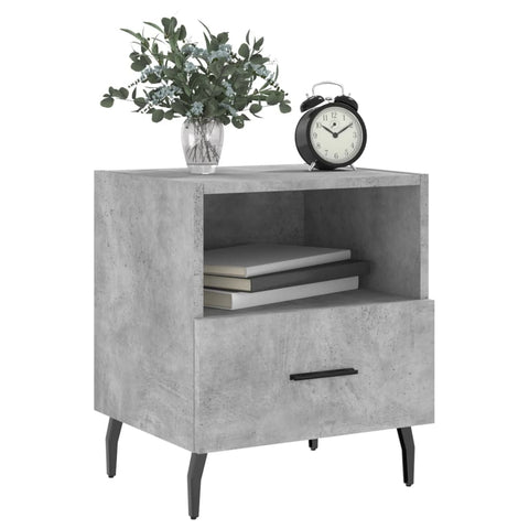 vidaXL Bedside Cabinets 2 pcs Concrete Grey 40x35x47.5 cm Engineered Wood