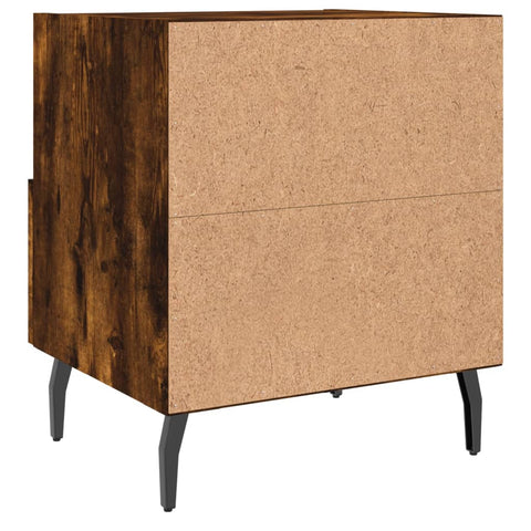 vidaXL Bedside Cabinet Smoked Oak 40x35x47.5 cm Engineered Wood