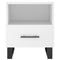 vidaXL Bedside Cabinet White 40x35x47.5 cm Engineered Wood