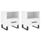 vidaXL Bedside Cabinets 2 pcs White 40x35x47.5 cm Engineered Wood