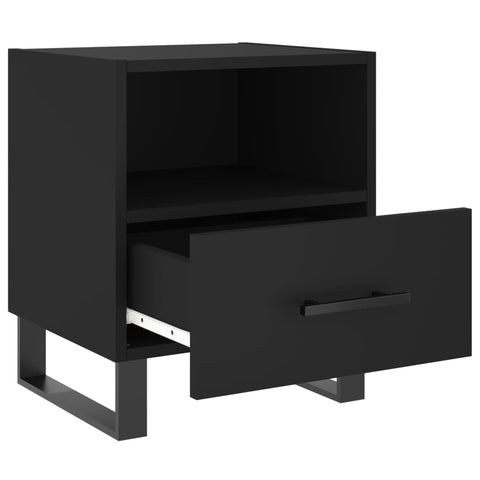 vidaXL Bedside Cabinets 2 pcs Black 40x35x47.5 cm Engineered Wood