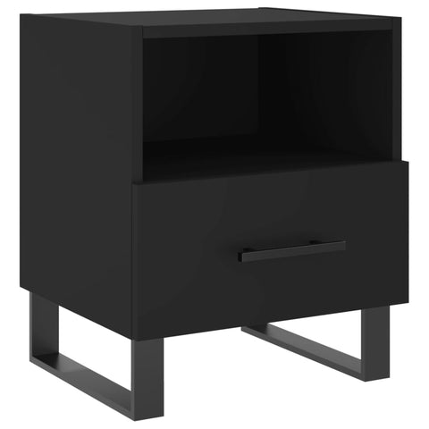 vidaXL Bedside Cabinets 2 pcs Black 40x35x47.5 cm Engineered Wood