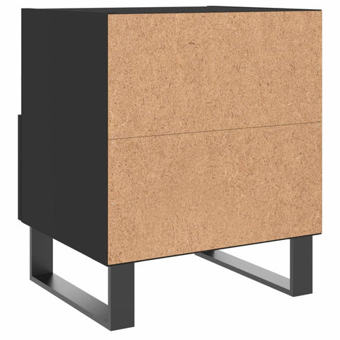 vidaXL Bedside Cabinets 2 pcs Black 40x35x47.5 cm Engineered Wood