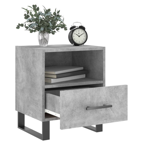 vidaXL Bedside Cabinet Concrete Grey 40x35x47.5 cm Engineered Wood