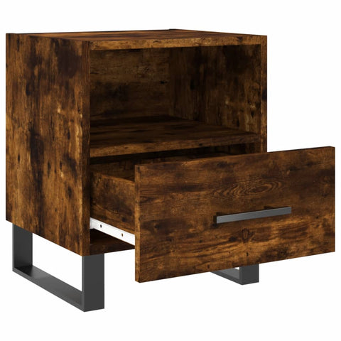 vidaXL Bedside Cabinet Smoked Oak 40x35x47.5 cm Engineered Wood