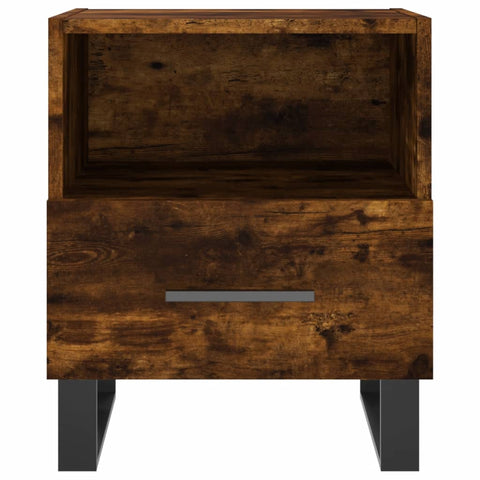 vidaXL Bedside Cabinet Smoked Oak 40x35x47.5 cm Engineered Wood