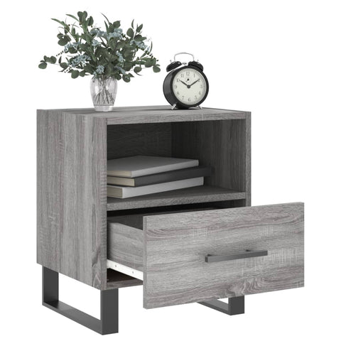 vidaXL Bedside Cabinet Grey Sonoma 40x35x47.5 cm Engineered Wood
