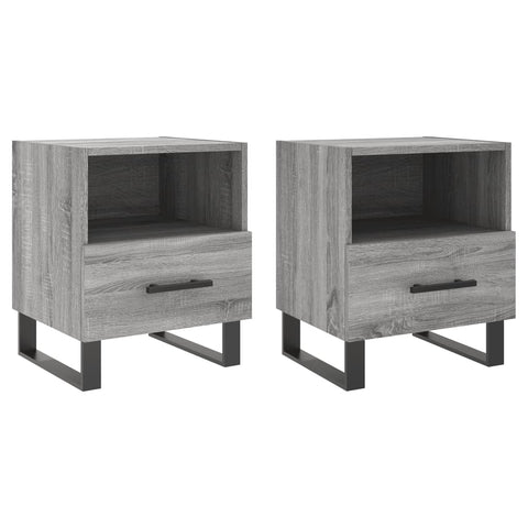 vidaXL Bedside Cabinets 2 pcs Grey Sonoma 40x35x47.5 cm Engineered Wood