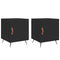vidaXL Bedside Cabinets 2 pcs Black 40x40x50 cm Engineered Wood