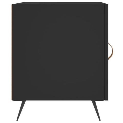 vidaXL Bedside Cabinets 2 pcs Black 40x40x50 cm Engineered Wood