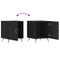 vidaXL Bedside Cabinets 2 pcs Black 40x40x50 cm Engineered Wood