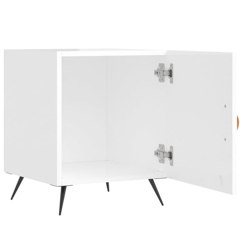 vidaXL Bedside Cabinets 2 pcs High Gloss White 40x40x50 cm Engineered Wood