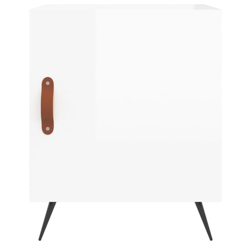 vidaXL Bedside Cabinets 2 pcs High Gloss White 40x40x50 cm Engineered Wood