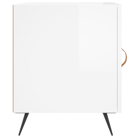 vidaXL Bedside Cabinets 2 pcs High Gloss White 40x40x50 cm Engineered Wood