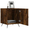 vidaXL Bedside Cabinet Smoked Oak 40x40x50 cm Engineered Wood