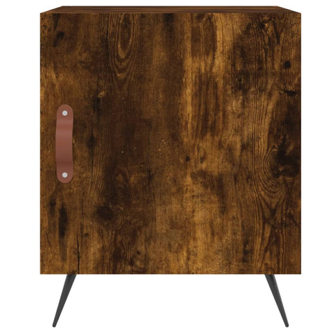 vidaXL Bedside Cabinets 2 pcs Smoked Oak 40x40x50 cm Engineered Wood