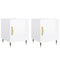 vidaXL Bedside Cabinets 2 pcs High Gloss White 40x40x50 cm Engineered Wood