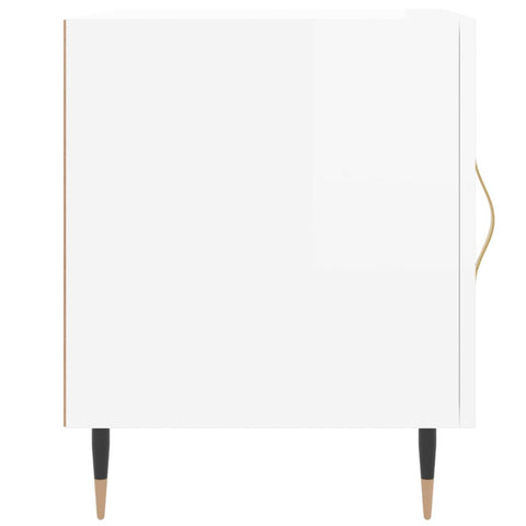 vidaXL Bedside Cabinets 2 pcs High Gloss White 40x40x50 cm Engineered Wood