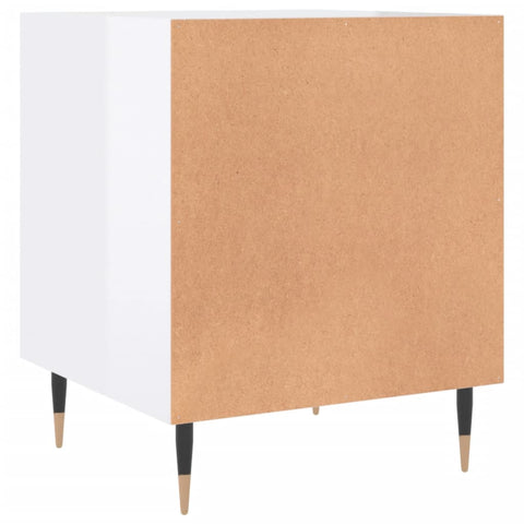 vidaXL Bedside Cabinets 2 pcs High Gloss White 40x40x50 cm Engineered Wood