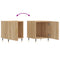 vidaXL Bedside Cabinets 2 pcs Sonoma Oak 40x40x50 cm Engineered Wood