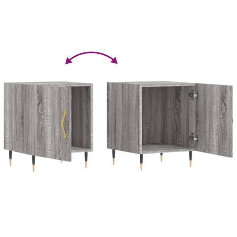 vidaXL Bedside Cabinet Grey Sonoma 40x40x50 cm Engineered Wood
