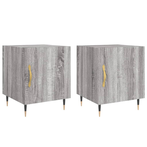 vidaXL Bedside Cabinets 2 pcs Grey Sonoma 40x40x50 cm Engineered Wood