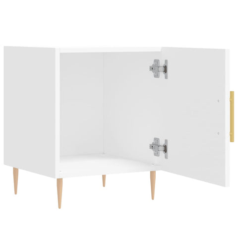 vidaXL Bedside Cabinet White 40x40x50 cm Engineered Wood