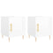 vidaXL Bedside Cabinets 2 pcs High Gloss White 40x40x50 cm Engineered Wood
