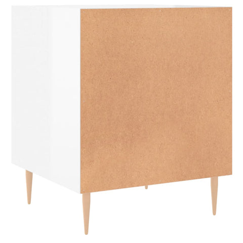 vidaXL Bedside Cabinets 2 pcs High Gloss White 40x40x50 cm Engineered Wood