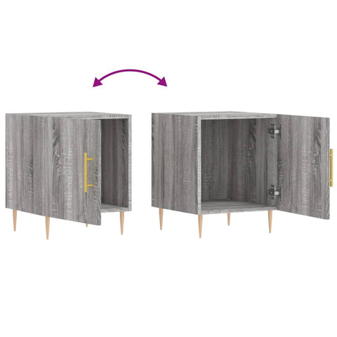 vidaXL Bedside Cabinet Grey Sonoma 40x40x50 cm Engineered Wood