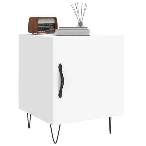 vidaXL Bedside Cabinets 2 pcs White 40x40x50 cm Engineered Wood