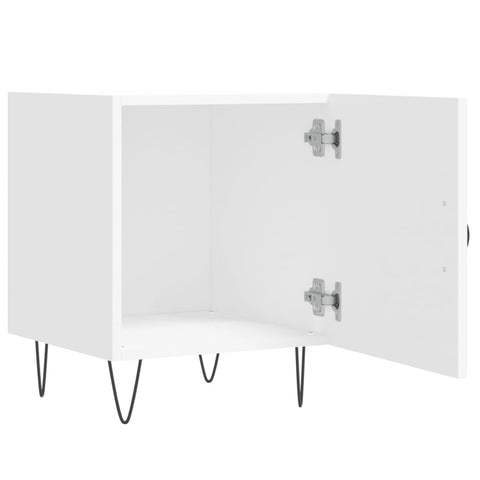 vidaXL Bedside Cabinets 2 pcs White 40x40x50 cm Engineered Wood