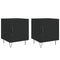 vidaXL Bedside Cabinets 2 pcs Black 40x40x50 cm Engineered Wood
